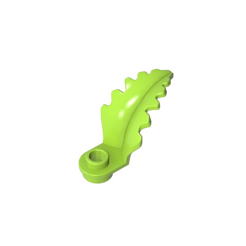 Gobricks 6282 6411022 Plant, Leaf 1x1 Curved 50 Pieces High-Precision MOC Building Bricks Replacement Parts Compatible with Lego Bricks GDS-90531-Lime โ image 1