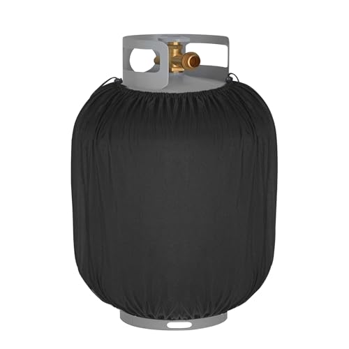 SIRUITON Propane Tank Cover 20lb,Outdoor Heavy Duty 600D Waterproof Oxford Fabric Propane Gas Tank Cover with Adjustable Drawstrings