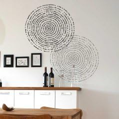 Miniatura 2 de Plantilla de arte de pared Resonance  Plantilla grande reutilizable para pintar paredes  Diseño moderno de decoración de pared  Alternativa