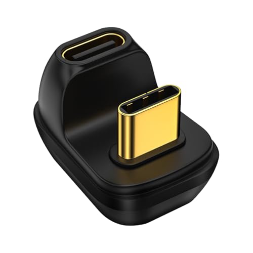 .0 Adaptador tipo C | Puerto de carga rápida en forma de U de 40 Gbps con indicador LED | Transmisión de vídeo de audio 8K | Adaptador tipo C macho a hembra para ordenadores portátiles, smartphones