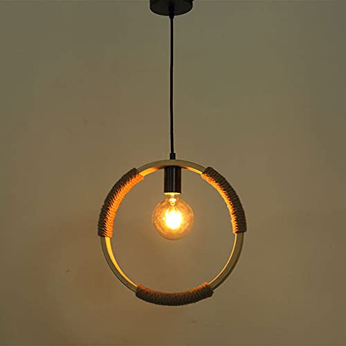 Suspension en corde de chanvre style industriel tressé main - 2