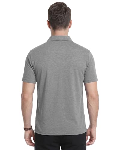 KUYIGO Mens Casual Polo Shirts Short Sleeve Summer Vacation Collared Shirt - image 4