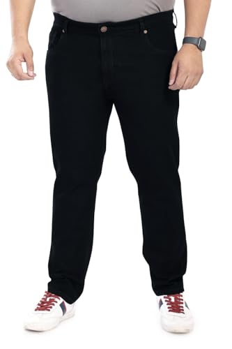 Pluss Tribe – Plus Size Jeans for Men – Denim Jeans – Ideal for Casual, Office Available Sizes : 40 to 52 Pluss Tribe – Plus Size Jeans for Men – Denim Jeans – Ideal for Casual, Office Available Sizes : 40 to 52