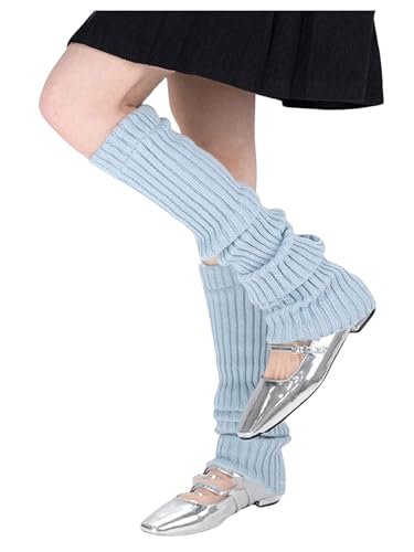 Milumia Women's Rib Knitted Leg Warmers 80s Knee Length Winter Long Boot Socks - Main Image