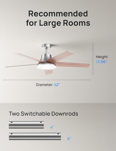 Dreo DR-HCF001 SILVER Ceiling Fans With Lights And Remote thumb #7