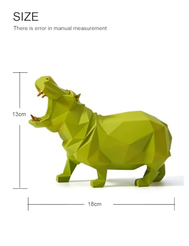 Estatua moderna hipopótamo para decoración de hogar miniatura 2
