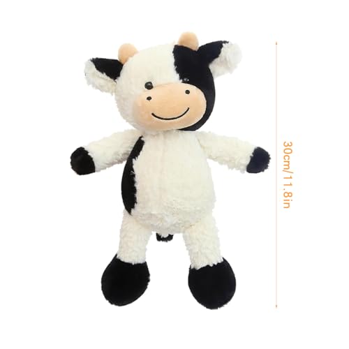Hojalis Kuscheltier Kuh, 22CM Niedliches Plüschkuh-Spielzeug, Kuhs-Plüschtier Plüschkissen, Sitzend Kuhs, Schwarz Weiß Plüschtier,Weiches Stofftier Geschenke für Baby Kinder (Kuscheltier Kuh-B)