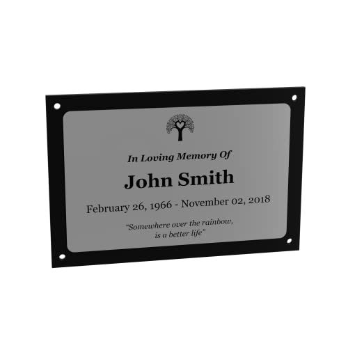 OriginDesigned Placa conmemorativa personalizada, dorada, plata o cobre, apta para interiores y exteriores