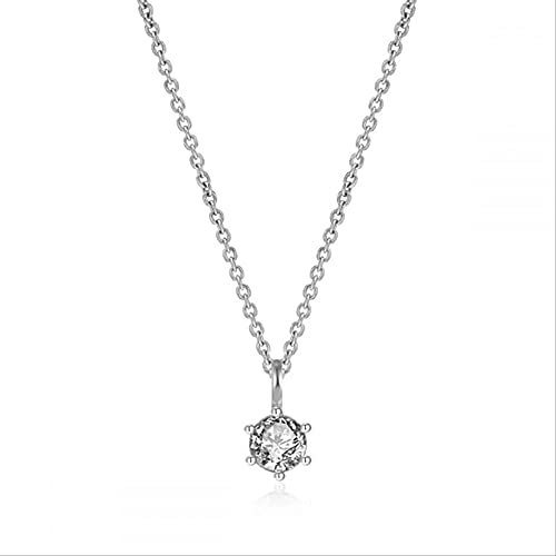 Collier clavicule argent 925 arc-en-ciel en zircon brillant au raffinement intemporel pour femme