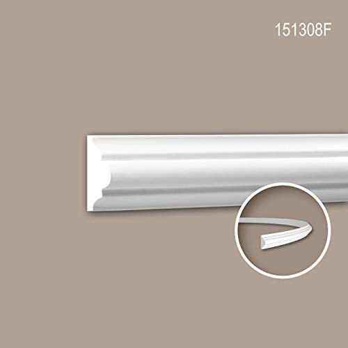 Moldura flexible para pared ideal para decorar salones con curvas de poliuretano 3