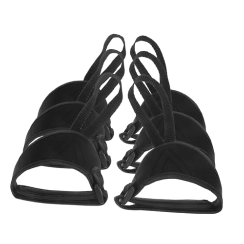 Kisangel 6 Piezas Pulsera de bastón de esquí Correas para Bastones de Escalada Adjuntos de Mochila Bastones para Personas Mayores Correa para la muñeca poliéster Black