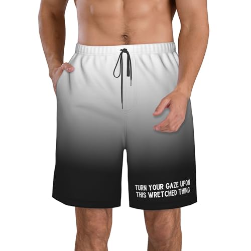 Turn Your Gaze Upon This Wretched Thing Men's Casual Board Shorts Swim Trunks Bathing Suits,