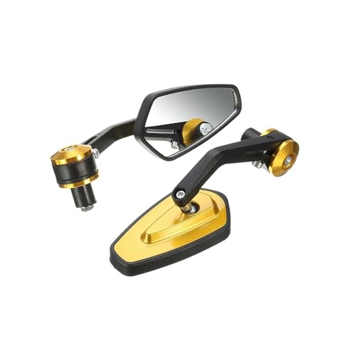 Rétroviseurs latéraux de guidon moto 7/8" avec miroir grand angle anti-vibration