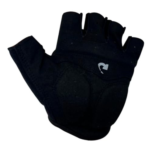 Luva Moke tipo Gel Anatômica Cores Bike Ciclismo Academia Confortavel Meio dedo (Preto/Vermelho, X-G