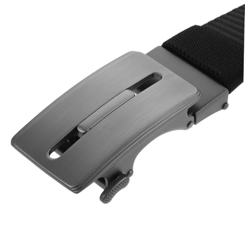 BESPORTBLE Men's Automatic Ratchet Belt Adjustable Nylon Web Belt with Sleek Buckle for Casual and Dressy Outfits Versatile Accessory for Jeans and More4