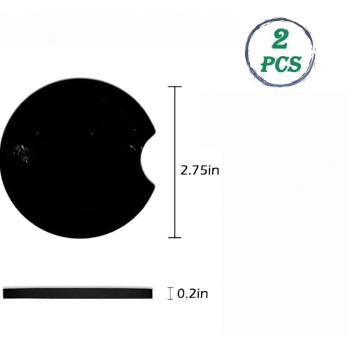 Posavasos coche universales alfombrilla goma antideslizante protectora de 75mm paquete de 2 3