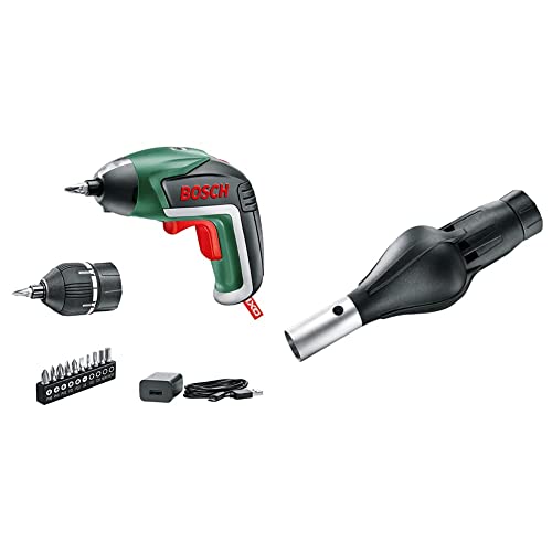 Bosch Home and Garden Visseuse sans fil - IXO (5e génération, batterie 3,6 V intégrée, 10 embouts) - Édition Amazon Vert & Accessoires pour visseuse IXO Bosch - Barbecue (Souffleur de barbecue)