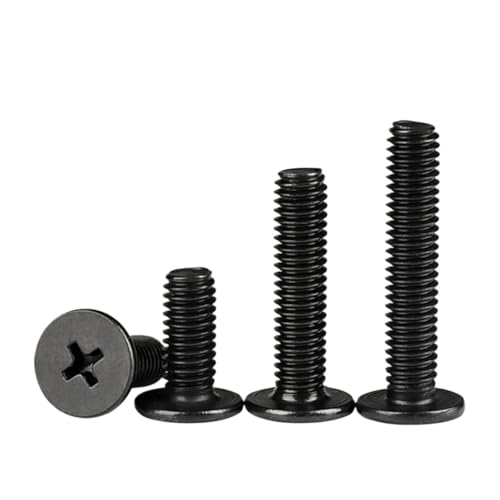 10/ 20/ 50個 ブラック 304 ステンレススチール クロスフィリップス 超薄型フラットウェーハヘッドネジ CM M1.6 M2 M2.5 M3 M4 M5 M6 ノートパソコン用(25mm)