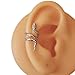 Handmade SINGLE Adjustable Snake Ear Cuff for Right Ear, Sterling Silver Clip On Non Piercing Huggie Earrings for Women, Animal Ear Wrap Fake Ear Cartilage Clips, By MiYa Jewelry (Right Ear)