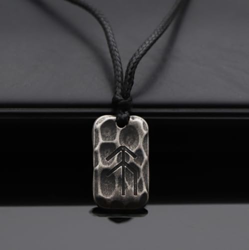 Image of Ankiyabe Stainless Steel Norse Viking Rune Pendant with Adjustable Braided Rope Good Luck /Love /Strenght /Health Viking Symbol Necklace for Men Women