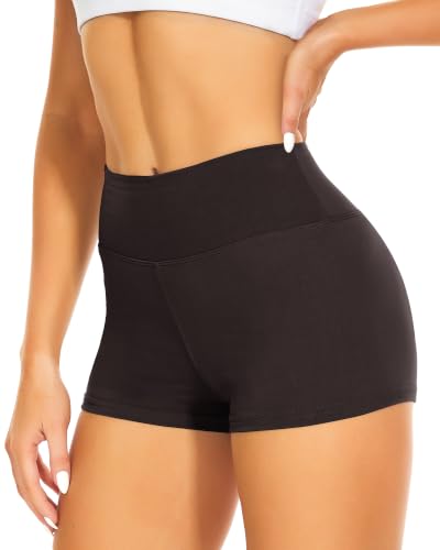 Image of Workout Biker Shorts for Women - 3 inch /5 inch /14 inch Booty Spandex Volleyball Shorts | Soft High Waisted Tummy Control Shorts, Short Capri Knee Leggings, Fitness Clothing for Yoga Gym Running Athletic