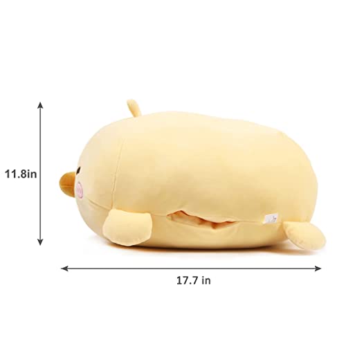Arelux Duck Plush Pillow Stuffed Animal Snuggly Pillow Cute Plush Toy Snuggle Buddy Duck Plushie Kawaii Soft Hugging Pillow For Kids Boys Girls 17.7In #TOP4
