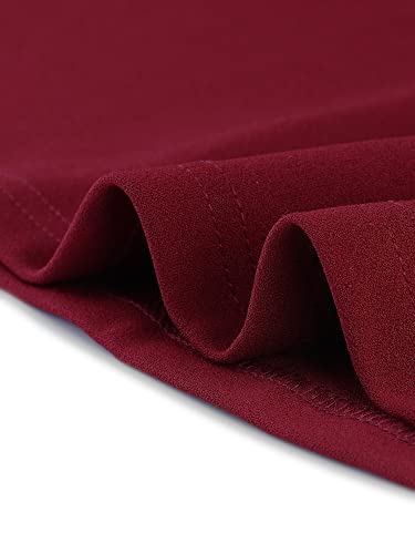 Image of Allegra K Women's Work Dress Round Neck Solid Color Sleeveless A-Line Business Casual Office Dresses