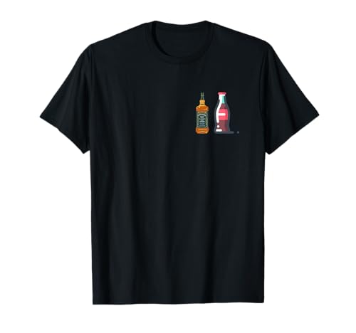 Whisky-Cola-Logo auf der Truhe T-Shirt