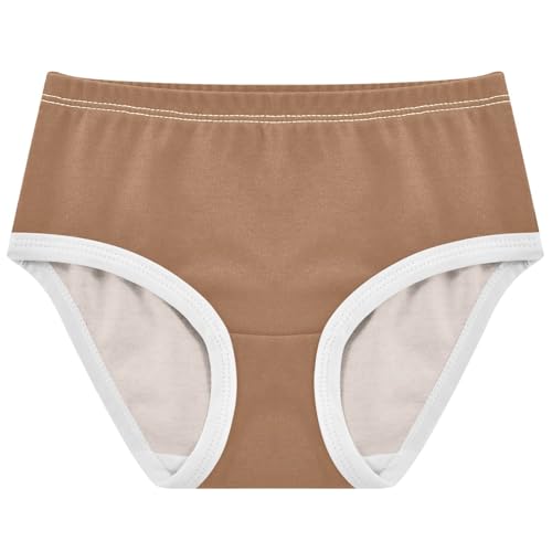 Joisal Pattern Girls Underwear Toddlers 2t Cotton Panties for Girl Brown Khaki Kids Undies Briefs