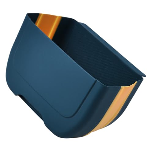 Homoyoyo Cubo de Basura Colgante Plegable de Pared para Cocina Papelera Colgante de Plástico Resistente Azul y Amarillo Ahorro de Espacio para Hogar Oficina y Restaurante