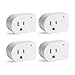 Single Surge Protector Plug, Grounded Outlet Wall Tap Adapter with Indicator Light, 1 Outlet,245J/125V, ETL, White, 4Pack