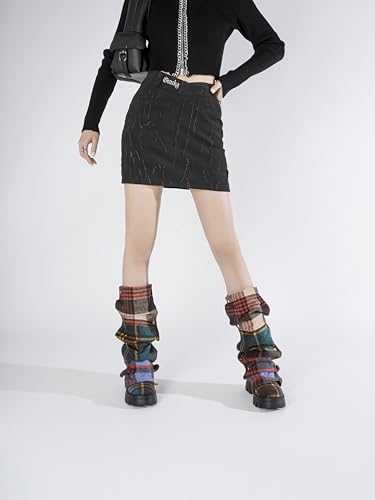 Image of Women's Embroidered Western Cowboy Mid-Calf Boots - Rider Boots - Mid-Height Boots Above Knee with Diamond Inlays