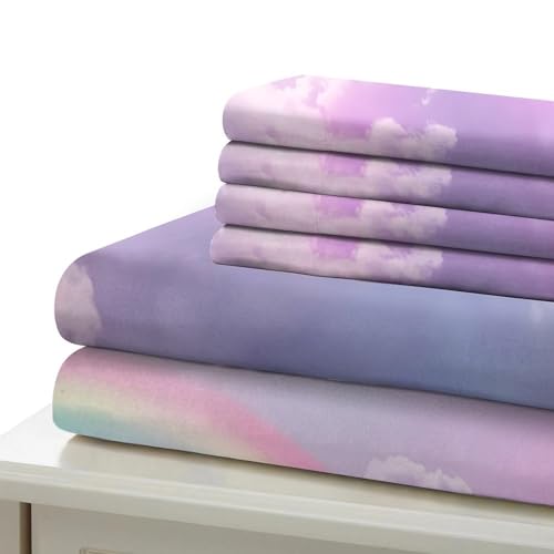 Linge de lit ciel arc-en-ciel 3D de qualité supérieure King