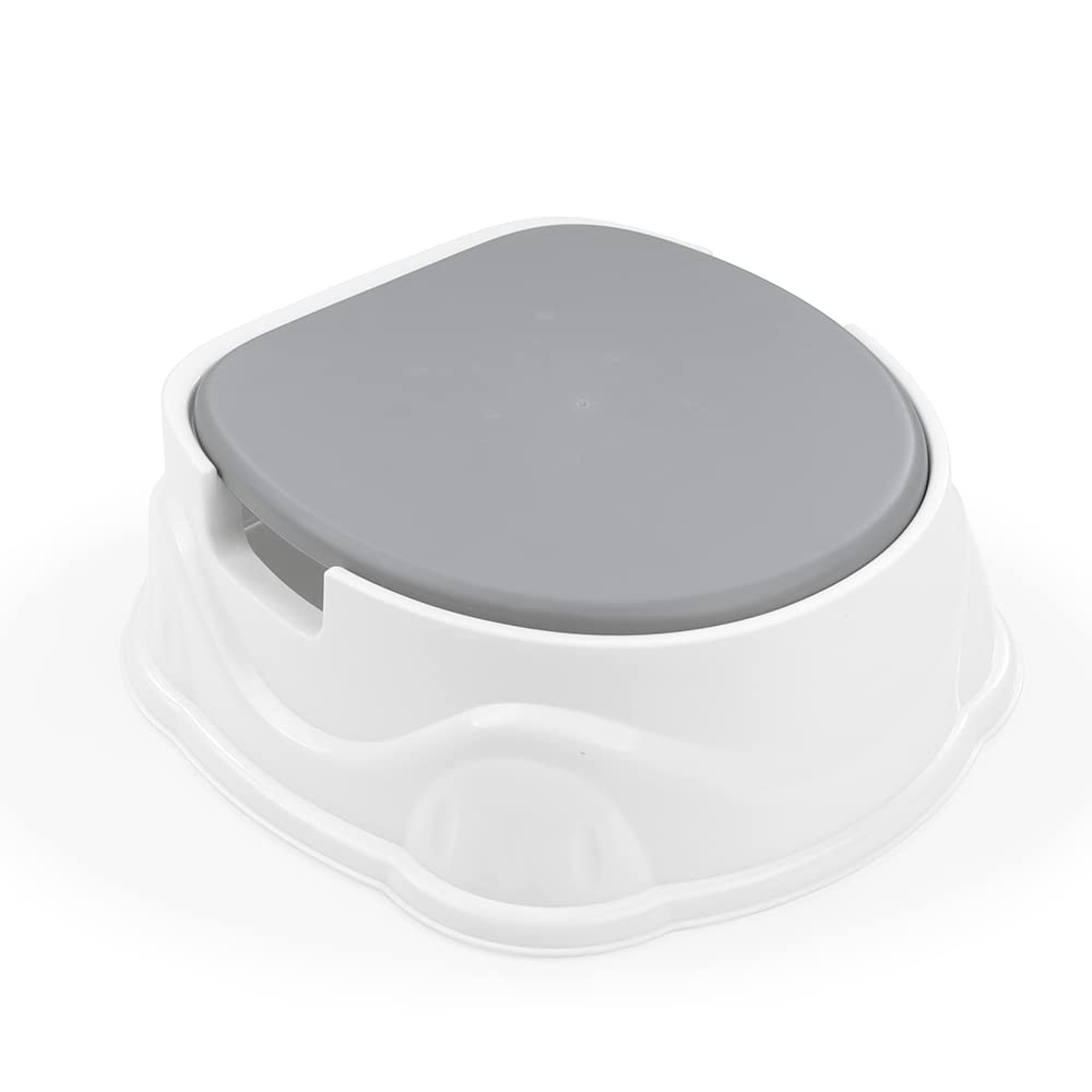 Plaspot educativo Dolu 3-in-1 con reductor de inodoro blanco gris