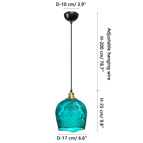 Lampe salle à manger suspendue en verre gain de place