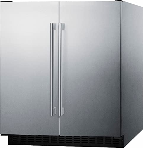 FFRF3075WCSS 30" Side-by-Side Compact Refrigerator and Freezer with 5.4 cu. ft. Capacity LED Lighting Frost Free Operation High Temperature and Open Door Alarm in Stainless Steel Exterior on Fridge.com