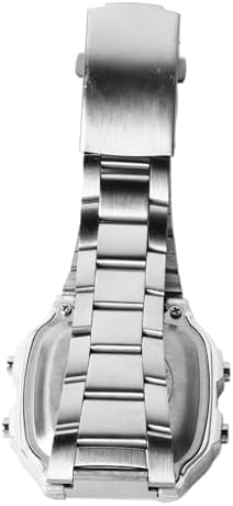 Fabater Stainless Steel Digital Watch for Men, Multifunctional Luminous Vintage Sports Watch Silver with Date Display — view 7