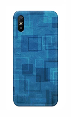 Image of Printed Hard Back Cover Case for Mi Redmi 9i | Mi Redmi 9i Sport Back Cover (Plain Azure Blue) -702