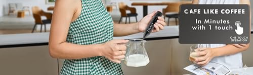 Image of Coffee Frother Electric Rechargeable Coffee Maker Machine for Home Electric Coffee Frother Machine & Milk Whisker with Dual Spring