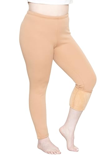Image of STRETCH IS COMFORT Cotton Capri Leggings, Knee Length Pants, Plus Size
