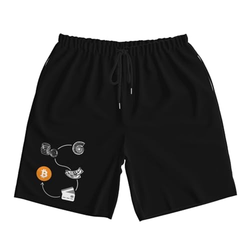 Bitcoin Money Evolution Mens Swim Trunks Quick Dry Board Shorts 7" - Hawaii Beach Swimwear2