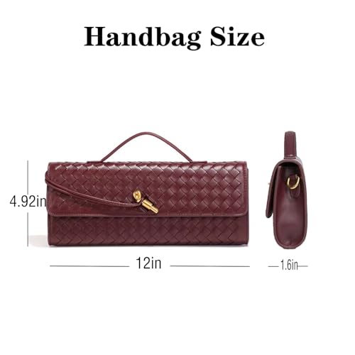 Handmade Woven Evening Bag for Women Casual Clutch Purse Leather Shoulder Handbag Fashion Crossbody Bag2