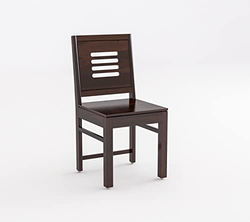 Image of Wooden Dining Set 6 Seater with Chairs | Solid Sheesham Wood 6 Seater Dining Table for Home and Dining Room Sets | Walnut Finish
