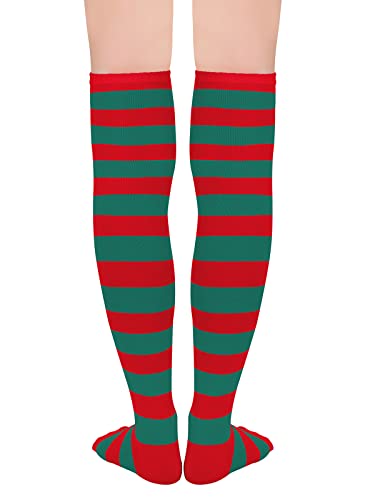 Image of Century Star Thigh High Socks Long Over Knee High Socks for Women Casual Athlete Striped Knee High Stocking