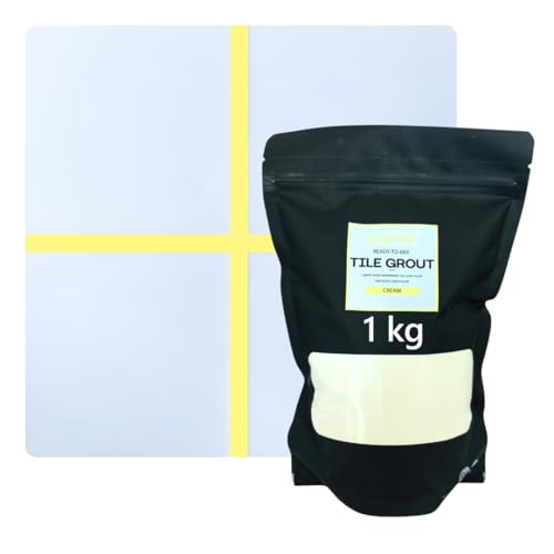 Image of DESTINE Cream Tile Grout (1 Kg, Waterproof, Cement Based, 16 Colours, Compact, Floor /Wall /Tile), 1 Bucket