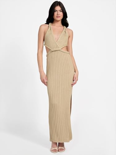 GUESS Women's Sleeveless Surplice Neck Vanya Rib Dress2