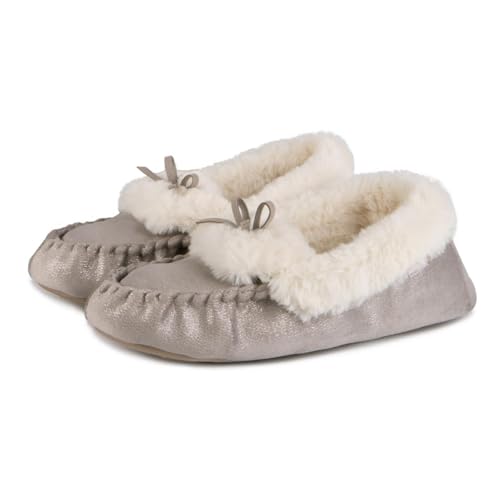 Image of totes toasties® Ladies Sparkle Moccasin Slippers