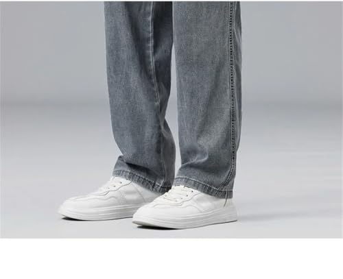 Men's Summer Ultra-Thin Lyocell Drape Soft Fabric Loose Straight Denim Pants Elastic Trousers4