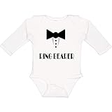 inktastic Ringbearer Mock Tux Wedding Tuxedo Long Sleeve Creeper 6 Months 0020 White 223eb