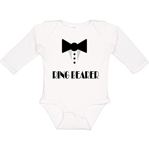Image of inktastic Ringbearer Mock Tux Wedding Tuxedo Long Sleeve Creeper